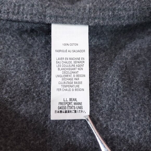LL Bean Mens Size Large Regular Chamois Cloth Shirt Traditional Fit Gray 187923 - Picture 11 of 15